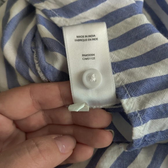 Beach lunch Launch Button Down Striped Top - Picture 8 of 9